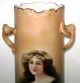 Antique Ca.  1900 Warwick China Ioga Portrait Vase Form Handles Gold Trim Vases photo 2
