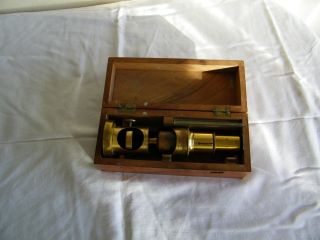 Rare 19th Century Miniature Travelling Microscope - 1860 ' S photo