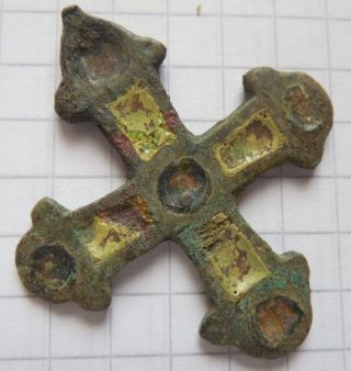 Viking Period Bronze Neck Cross With Loss 1000 Ad F, photo