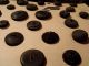 (45) Victorian Mourning Buttons On Card Black Composition Gutta Percha Rubber Buttons photo 7