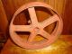 Industrial Cart Wheel Cast Iron 4 Spokes Steampunk Salvage B Other Mercantile Antiques photo 6