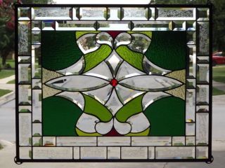 • Memories • Beveled Stained Glass Window Panel • Signed &numbered 28 ½” X23 ½” photo