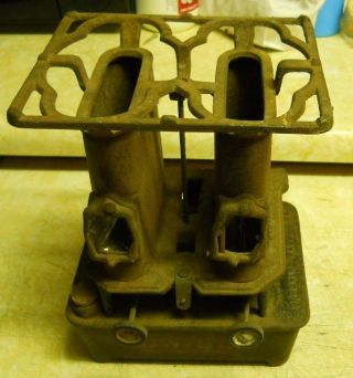 Antique - Vintage - Union Brand Kerosene Sad Flat Cast Iron Heater - Collectable - Nr photo