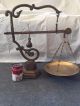 Vintage Antique Brass Candy Apothecary Pharmacy Scale Balance Slide Weight Mdcv Scales photo 1