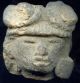 Pre - Columbian Aztec Mazapan Clay Figure Head,  Ca; 700 - 1200 Ad The Americas photo 1