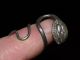 1st C.  Roman Silver Hammered Coiled Snake Finger Ring. Roman photo 4