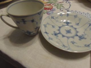 Post - 1940 Ceramic& Porcelain Blue & White 5 Cups,  Saucers Porsgund Norway photo