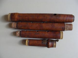 Early 19th Century Antique Baroque Flute Circa 1820 - 1850 photo