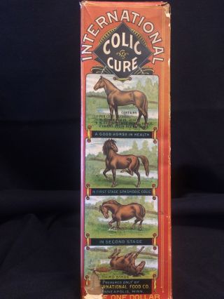 Antique International Food Co.  Colic Cure For Horses Apothecary Box photo