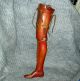 Extremely Rare Antique C1895 J.  E.  Hanger Wooden Artificial Prosthetic Leg Other Medical Antiques photo 4