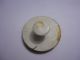 Antique Handpainted & Transfer Porcelain Stud Button Lovely Lady Portrait B Buttons photo 1