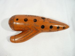 Rare Antique Thomas Zach Ocarina C.  1868 Signed Music Instrument Whistle Flute photo
