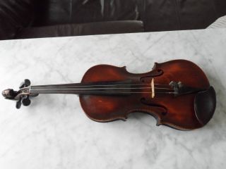Vintage Lion Head Violin.  Made In Germany.  Full Size.  Inlaid. photo