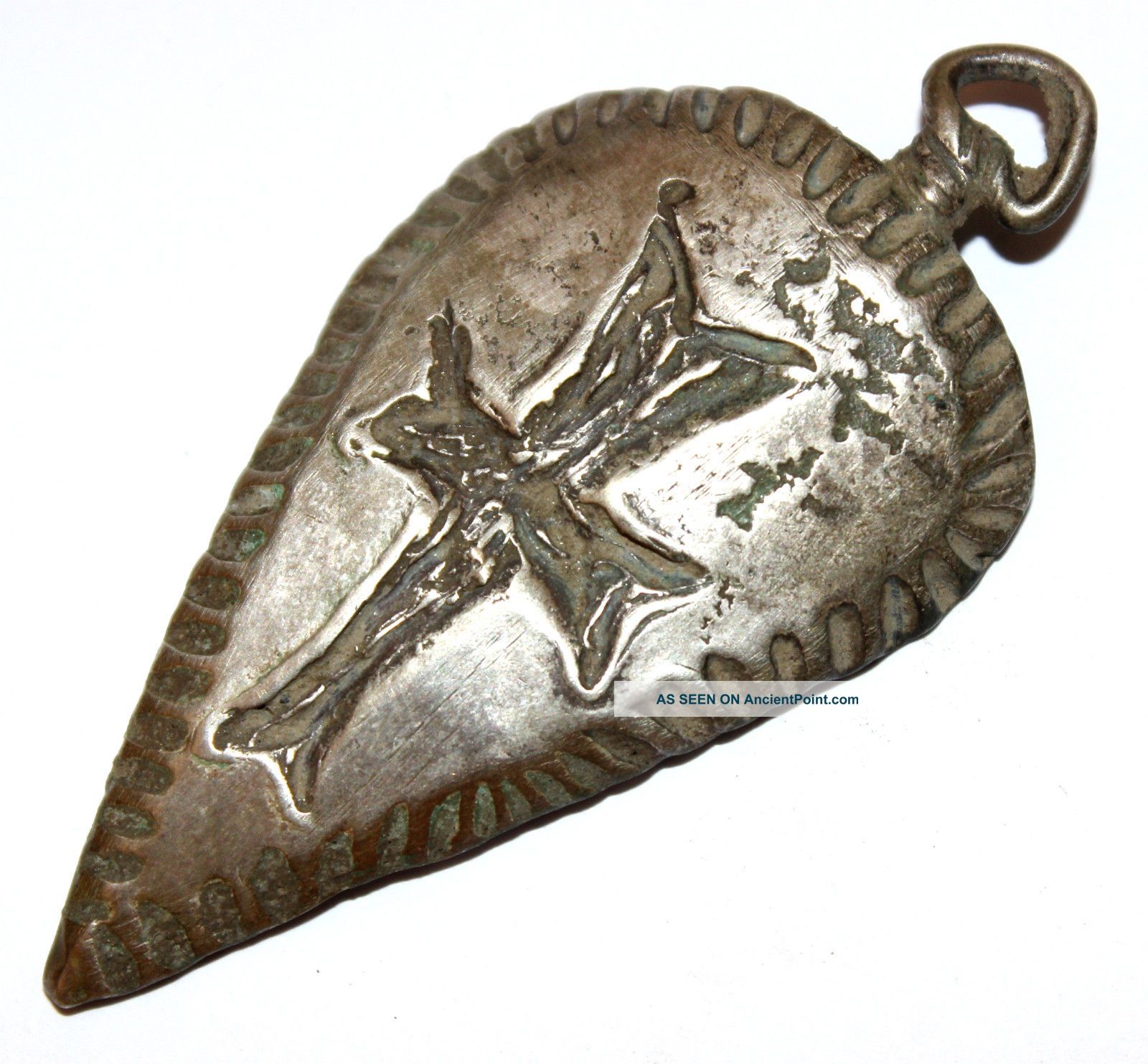 Massive Medieval Knights Templar Silver Heraldic Pendant 1200 - 1300 Ad Ss Other Antiquities photo
