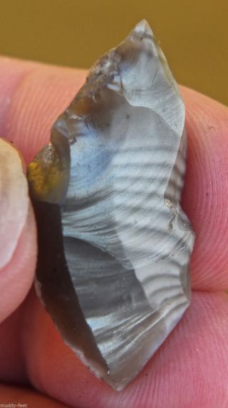 Eup Aurignacian Burin On A Microlithic Flint Flake,  From Kent K91 photo