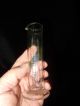 Circa 1900 (2) Clear Glass Footed Cylindrical.  Graduated Beakers / Apothecary Bottles & Jars photo 2