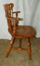Ethan Allen Heirloom Braumritter Comb Back Swivel Mate ' S Chair - Solid Maple Post-1950 photo 3