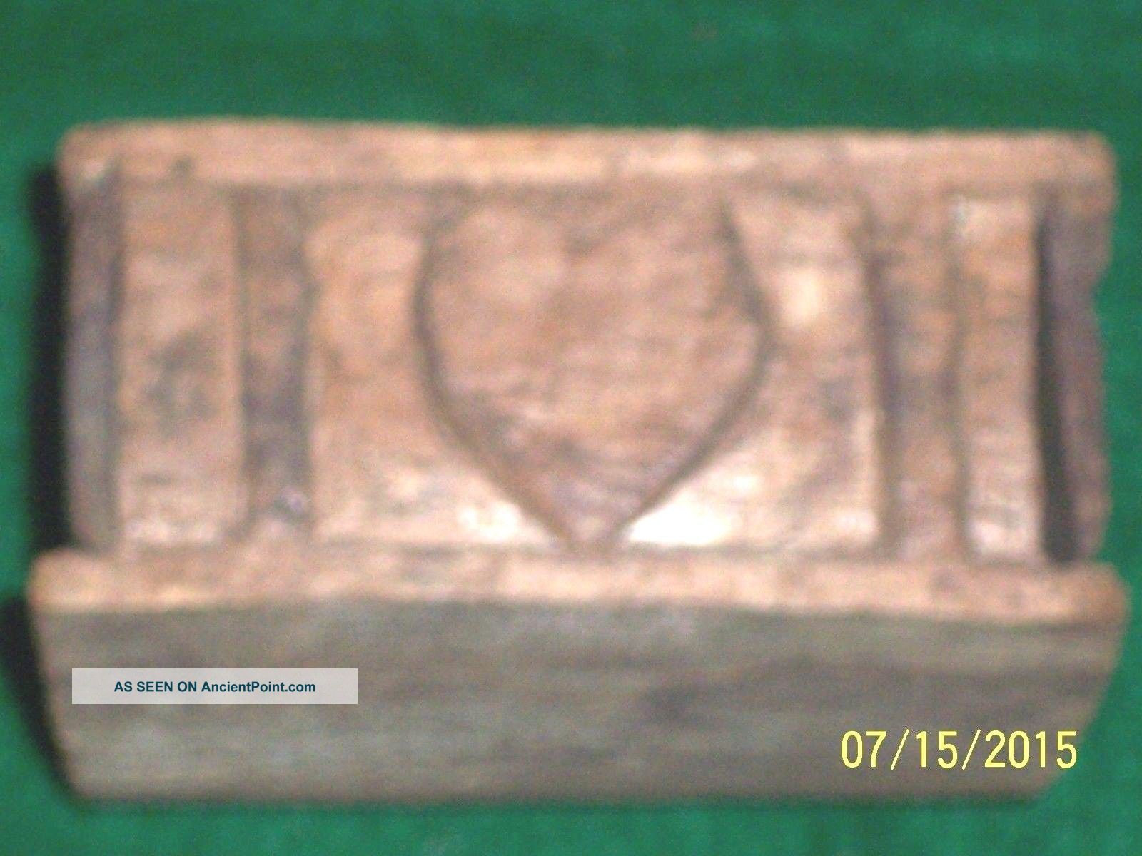 Primitive Folk - Art Hand Carved Slide - Top Box With Carved Heart In Side Boxes photo