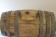 Antique Vintage Wooden Barrel 6 Bands Whiskey Water Rum Wine Primitives photo 5