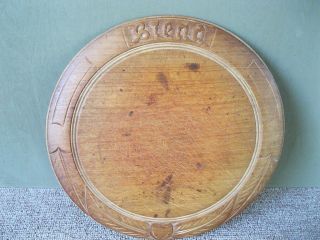 Antique Round Bread Board Vintage Primitive 12 
