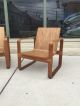 Cool Mid - Century Thonet Oak Wood Bentwood Cube Chairs Chair Mid-Century Modernism photo 3