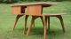 Pair Mid Century Heywood Wakefield 308 Champagne Tiered Saber Leg End Tables Post-1950 photo 1