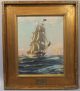 Vintage Charles Robert Patterson Clipper Ship Marine Seascape Oil Painting Other Maritime Antiques photo 1