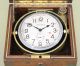 Antique Ship Captain ' S Waltham 8 Day Chronometer Clock & Mahogany Case Clocks photo 3