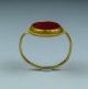 Ancient Roman Gold Intaglio Ring 2nd/3rd Ad Roman photo 1