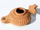Oil Lamp Holy Land Ancient Antique Roman Herodian Clay Pottery Terracota W Cross Holy Land photo 5
