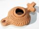 Oil Lamp Holy Land Ancient Antique Roman Herodian Clay Pottery Terracota W Cross Holy Land photo 8