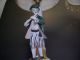 Occupied Japan Porcelain Colonial Man And Woman W/ Flute & Guitar Lamps Lamps photo 3