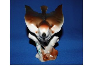 Romanian Handpainted Swallow Bird Porcelain Figurine From Hungary Indicated photo