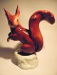 Vintage Large Scale Squirrel Porcelain Figurines Romanian Arpo Hand Painted Figurines photo 1