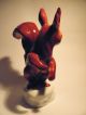 Vintage Large Scale Squirrel Porcelain Figurines Romanian Arpo Hand Painted Figurines photo 3