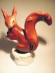 Vintage Large Scale Squirrel Porcelain Figurines Romanian Arpo Hand Painted Figurines photo 7