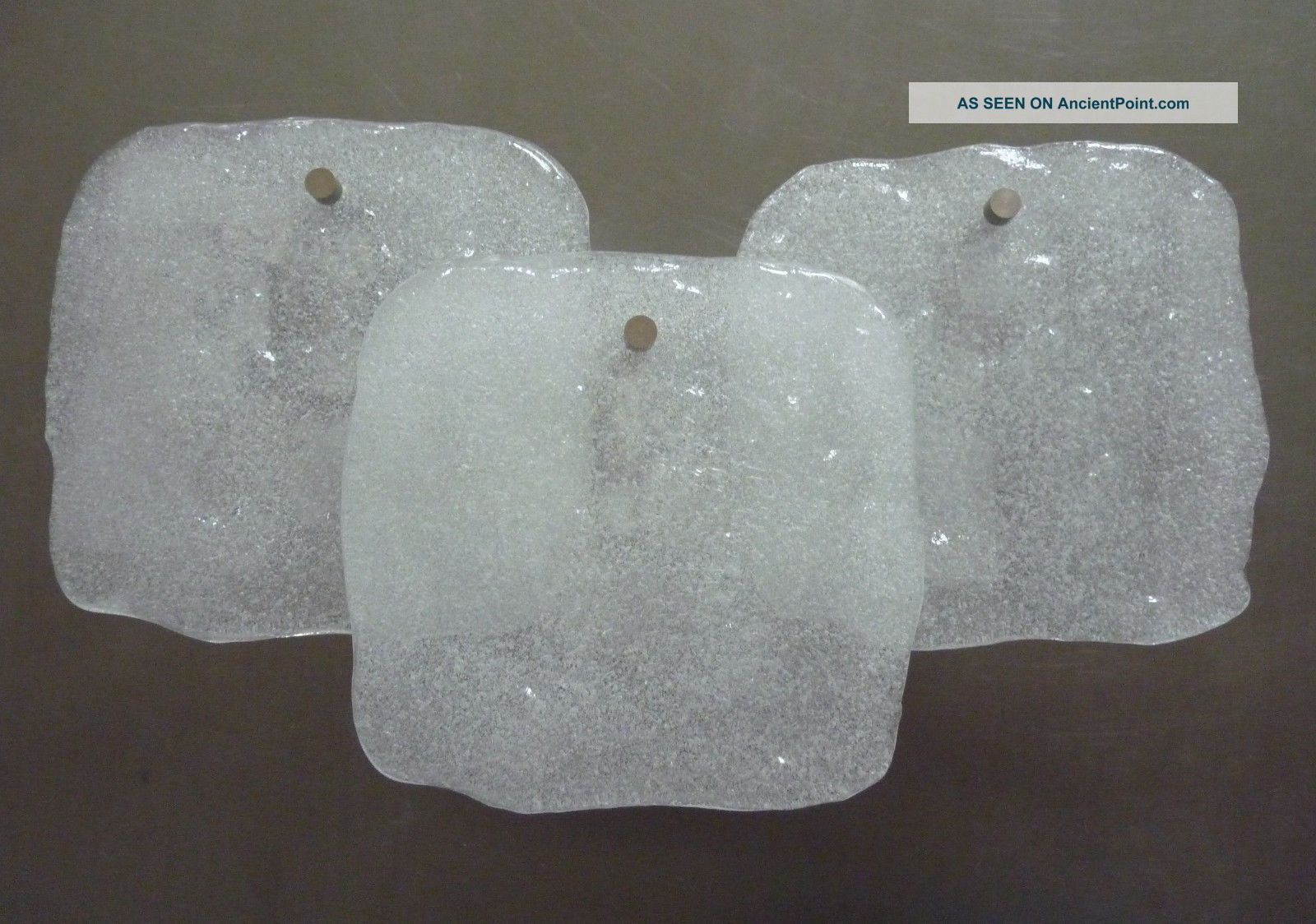 1 Of 3 Kalmar Austria Wall Light Sconce Ice Glass 60s 70s Mid-Century Modernism photo