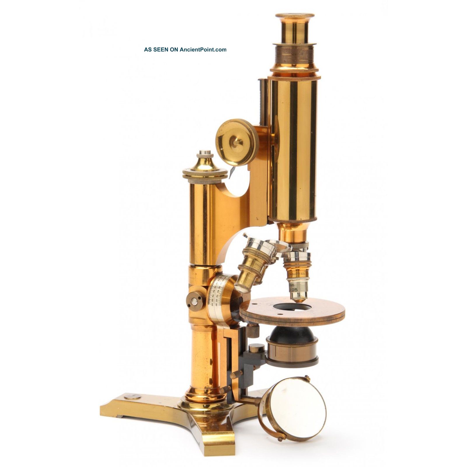 Antique Bausch & Lomb Brass Microscope Pat.  Feb 16,  1897 Microscopes & Lab Equipment photo
