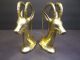 Vintage Mid Century Brass Antelope / Gazelle Bookends Mid-Century Modernism photo 1