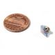 (1) 10mm Antique Micro Lampwork Paperweight Pyramid Glass Button Buttons photo 2