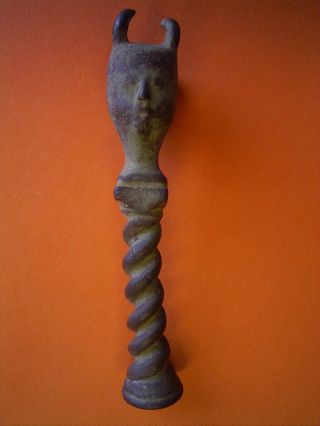 Post Medieval Copper Alloy Very Unusual Pipe Tamper - Uk Metal Detecting Find photo