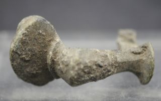 Ancient Roman Bronze Knee Brooch 1st - 3rd Century Ad. photo
