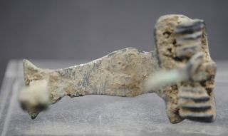 Ancient Roman Bronze Knee Brooch 1st - 3rd Century Ad photo