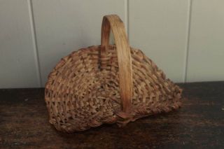 Antique Primitive Small Gathering Basket Americana photo