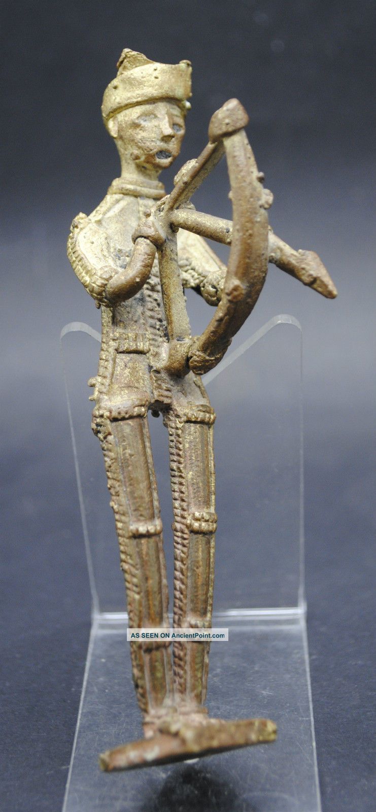 Lovely Antique Indian Bronze Figurine Of An Archer 17th - 18th Century Ad Near Eastern photo