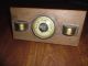 Antique Weather Station On Wood West Germany Barometers photo 1