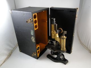 Antique 1906 Brass Spencer Scientific Professional Microscope Bausch Lomb Lens photo