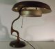 Faries Era Brass Swing Arm Saucer Desk Lamp Art Deco photo 1