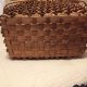 Vintage Native Penobscot Basket With 2 Swing Handles Twisted Weave Primitives photo 2