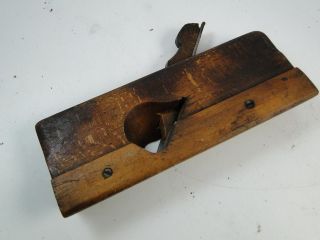 Antique Sandusky Tool Wood Plane Heart Teardrop Hole Woodworking Vintage 1.  5 